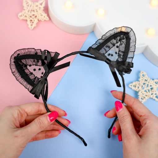 Ободок "Lace" черный