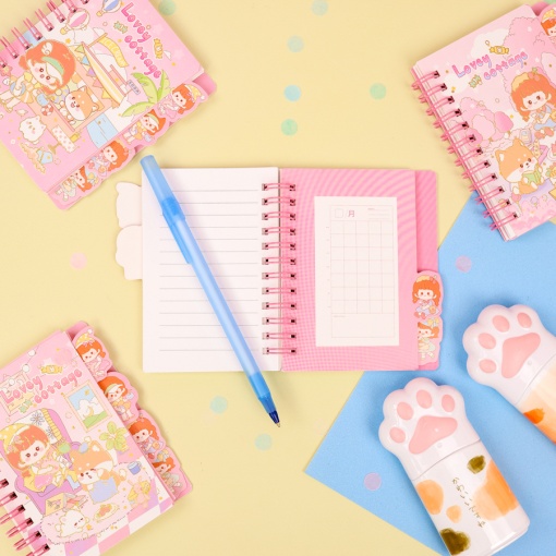 Мини-блокнот на пружине "Girl" 9,6*11,6 см, в ассортименте 1шт