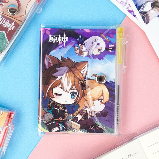 Мини-блокнот с ручкой "Genshin Impact", в асортименте 1 шт.  