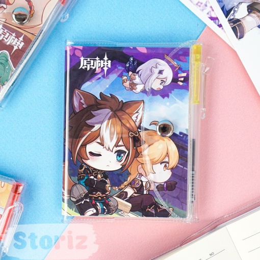 Мини-блокнот с ручкой "Genshin Impact" (набор 24 шт.)