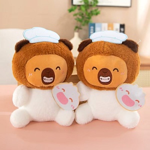 Мягкая игрушка "Работники" капибара-повар, коричневый