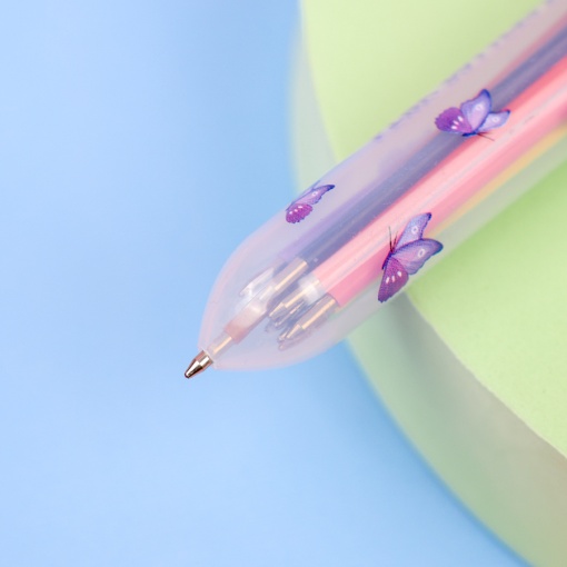 Ручка с десятью стержнями "Butterfly 10в1" фиолетовый