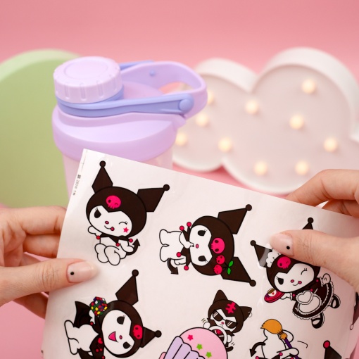 Бутылочка прозрачная "Куро" фиолетовый, 700 мл.  оптом