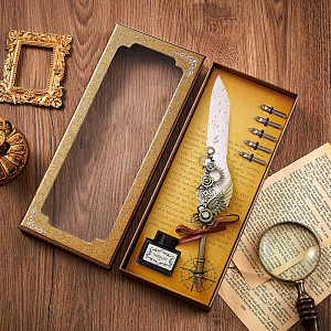Набор "Steampunk" перьевая ручка и чернила, белый