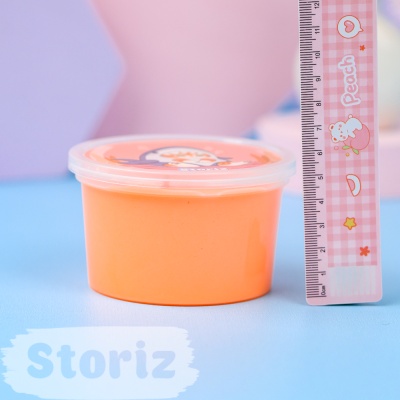 Слайм "Котик в акуле", серия Butter (оранжевый), 150гр. STORIZ