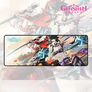 Коврик для мыши "Genshin Impact" Сяо и Кадзуха, 80x30 см