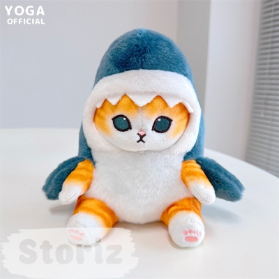 Мягкая игрушка "Котик в акуле" 20 см