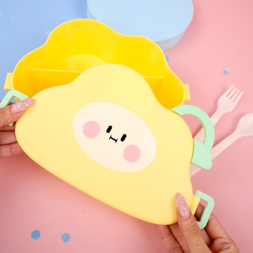 Ланчбокс "Облако" желтый оптом