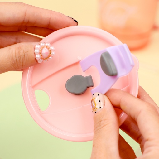 Стакан "Cool-Cool" с трубочкой (розовый), 380мл оптом