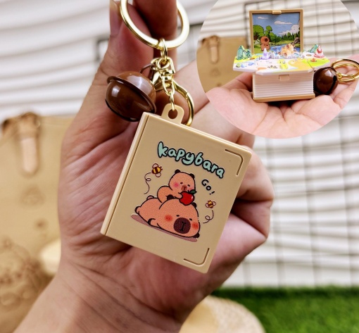 Брелок "Magic Book" Kapybara, бежевый