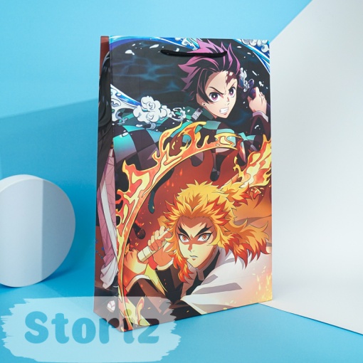 Подарочный пакет "Demon Slayer" 41x27,5x8,8см