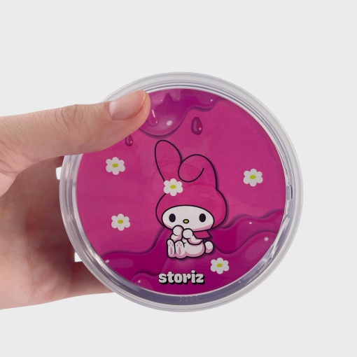 Слайм "Стекло" сиреневый, с дек наполнителем мело, 180гр STORIZ