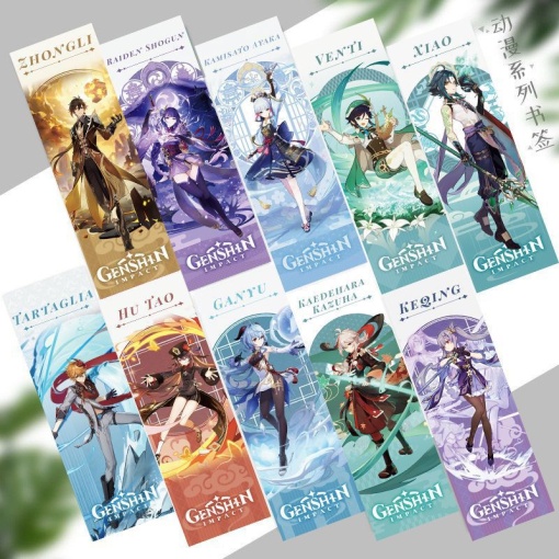 Набор закладок "Genshin Impact" B, 10шт