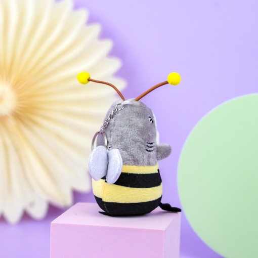 Мягкий брелок "Акула-пчела" 12 см