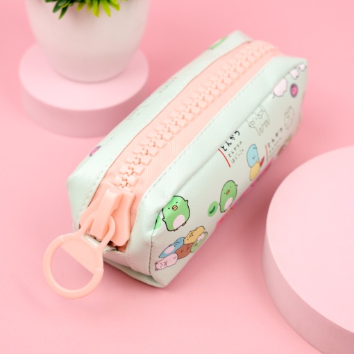 Пенал "Сумико Гураши" большая молния, зеленый