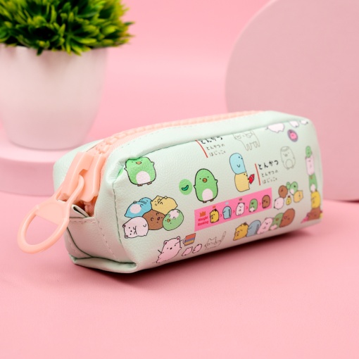 Пенал "Сумико Гураши" большая молния, зеленый