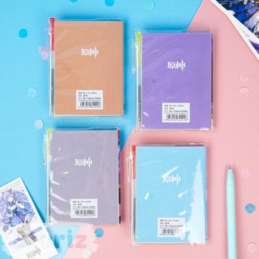 Мини-блокнот с ручкой "Genshin Impact" (набор 24 шт.)