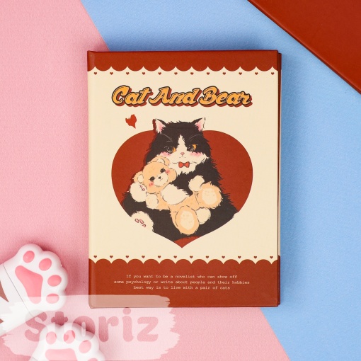 Блокнот "Cat and Bear" коричневый, A7