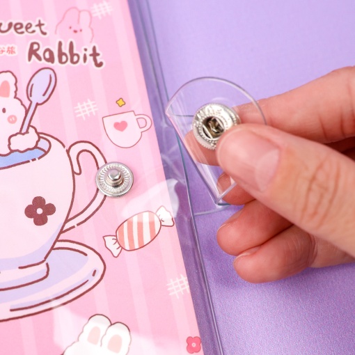 Блокнот "Sweet Rabbit" розовый, 9,5х17 см