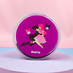 Слайм "Kuro&Melo" фиолетовый, с дек. наполнителем мело, 180 гр. STORIZ