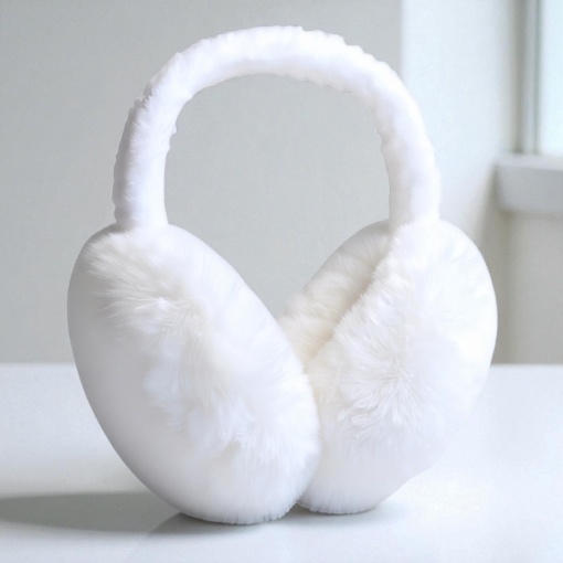 Меховые наушники "Classical" белый