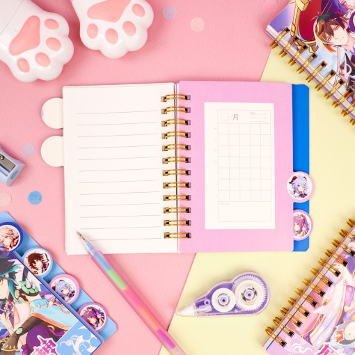 Блокнот на кольцах "Genshin Impact" 95х116мм, в ассортименте 1шт. 