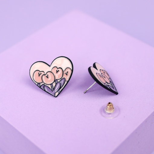 Серьги-гвоздики "Oil Painting Flowers"