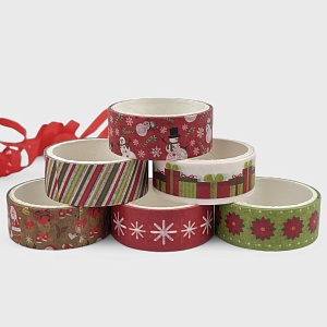 Декоративный скотч "НГ Merry Christmas" №3 (набор 6шт)