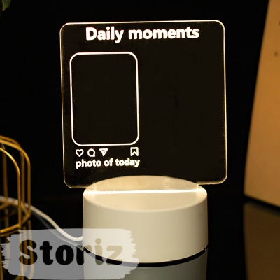 Светильник для заметок с маркером "Daily moments" (USB) оптом