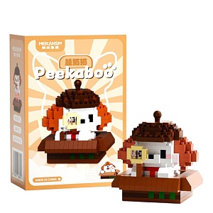 Конструктор "Peekaboo"пес-детектив,коричневый,K378(344 детали)