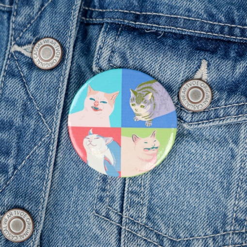 Значок круглый "Котики" №1, 56мм