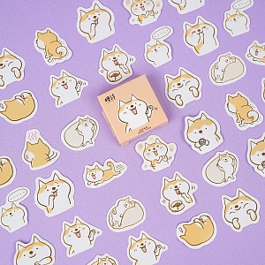 Набор наклеек "Корги", 45 шт.