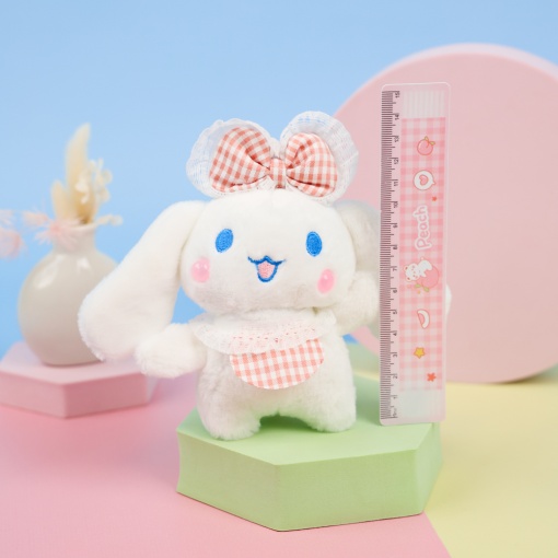 Мягкий брелок "Cinnamon" розово-красный бантик, 12см