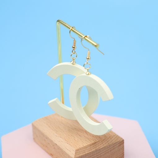 Серьги "Semicircle" белый