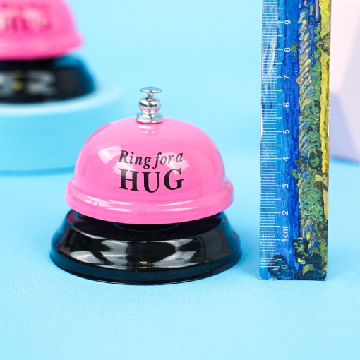 Настольный металлический звонок, розовый оптом