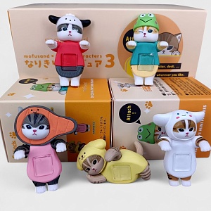 Фигурка "Котики в костюмах" attach! в ассортименте 1шт оптом