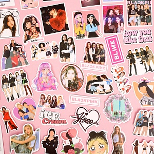 Наклейки для стикер бомбинга "K-POP" Blackpink (50 шт.)