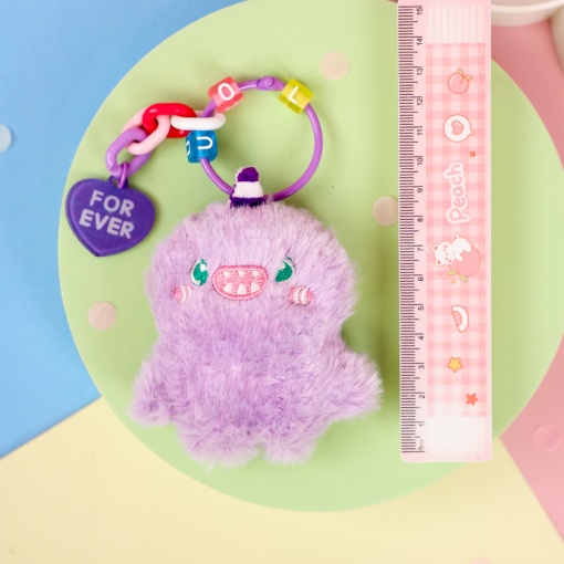 Мягкий брелок "Монстрик" №Q1064-3, фиолетовый