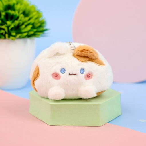 Мягкий брелок "Кото-шарик" коричневый, 12см