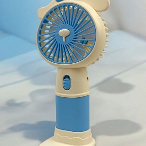 Вентилятор  "Mini Fan" Cinnamon с подставкой, бело-голубой