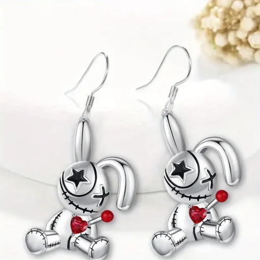 Серьги "Voodoo Doll", кролик