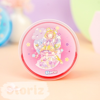 Слайм "Kawaii" полупрозрачный (розовый), с наполнителем + сердечки,180 гр. STORIZ