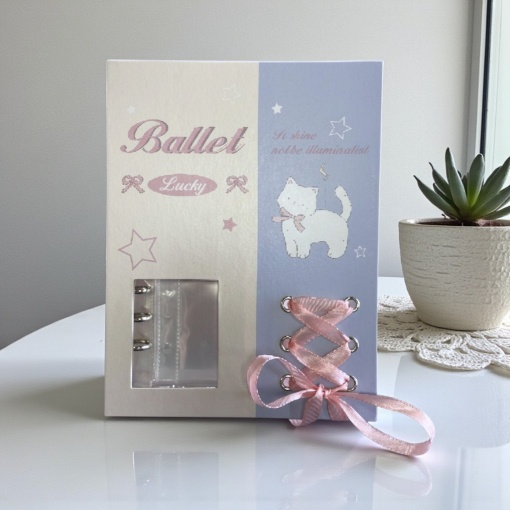 Альбом для карточек "Ballet" Котик, голубой (20 листов)