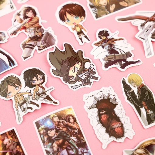 Наклейки для стикер бомбинга "Атака Титанов" (100 шт.)