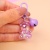 Брелок "Crystal Bear" фиолетовый, Q725-4