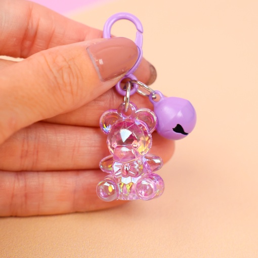 Брелок "Crystal Bear" фиолетовый, Q725-4