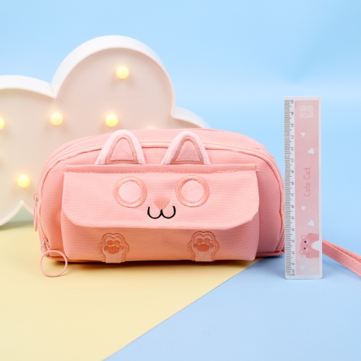 Пенал "Котик" розовый
