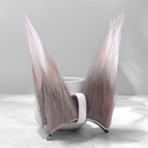 Набор заколок для волос "Лисьи ушки" серый, 2 шт.