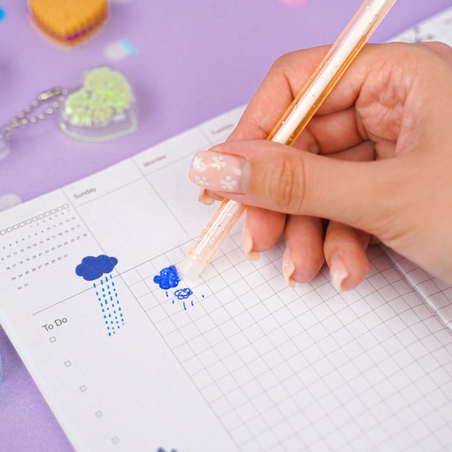 Ручка со стирающимися чернилами и стирашка "Heart", синяя