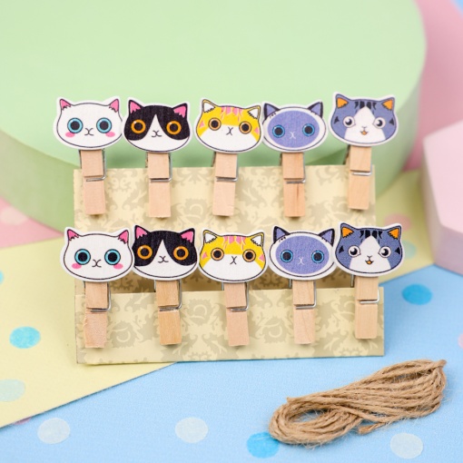 Набор прищепок "Глазастый котёнок"